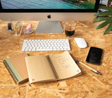 Logotrade promotional giveaways photo of: Cork spiral notebook with pen