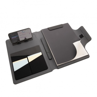Logo trade promotional giveaways image of: Artic Magnetic 10W wireless charging A4 portfolio