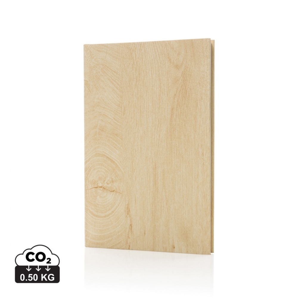 Logotrade promotional merchandise photo of: Kavana wood print A5 notebook