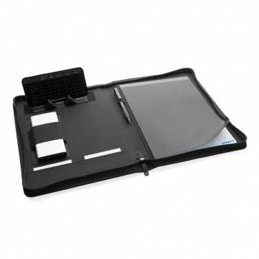 Logo trade promotional products image of: Impact Aware™ deluxe 300D tech portfolio with zipper