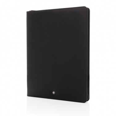 Logo trade advertising products picture of: Swiss Peak Heritage RCS rPU A4 portfolio with zipper