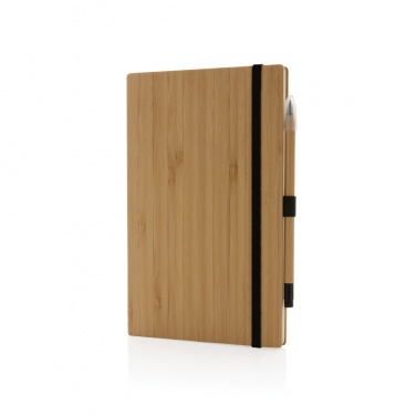Logotrade promotional gift picture of: Bamboo notebook and infinity pencil set