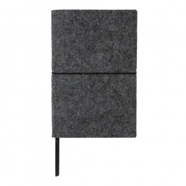 Logo trade promotional items image of: GRS certified recycled felt A5 softcover notebook