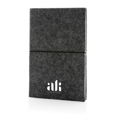 Logotrade promotional gifts photo of: GRS certified recycled felt A5 softcover notebook