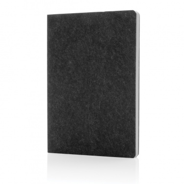 Logo trade promotional merchandise photo of: Phrase GRS certified recycled felt A5 notebook