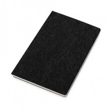Logo trade promotional merchandise image of: Phrase GRS certified recycled felt A5 notebook