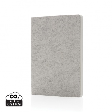 Logo trade advertising products image of: Phrase GRS certified recycled felt A5 notebook