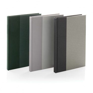 Logo trade promotional giveaways image of: Words GRS certified RPET & Kraft A5 notebook