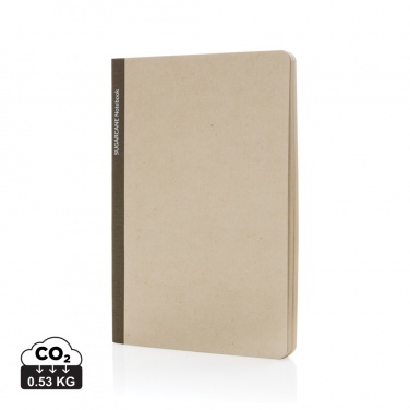 Logo trade corporate gifts image of: Stylo Sugarcane paper A5 Notebook