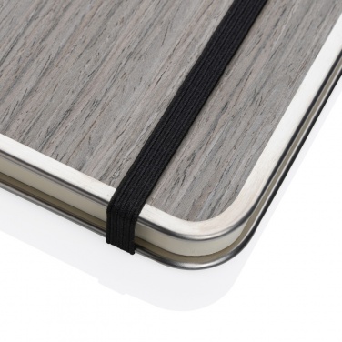 Logotrade promotional item image of: Treeline A5 wooden cover deluxe notebook