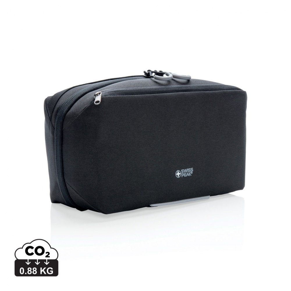 Logo trade promotional giveaways picture of: Swiss Peak AWARE™ toiletry bag PVC free