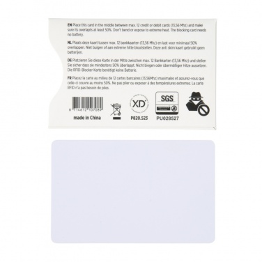 Logotrade corporate gift image of: Anti-skimming RFID shield card with active jamming chip