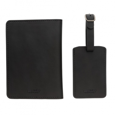 Logo trade promotional item photo of: Swiss Peak GRS recycled PU travel gift set