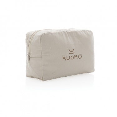 Logo trade promotional giveaways image of: Impact Aware™ 285 gsm rcanvas toiletry bag undyed
