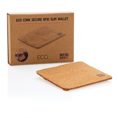 Logo trade promotional gifts picture of: Cork secure RFID slim wallet