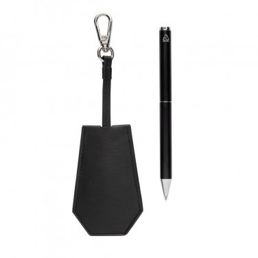 Logotrade promotional products photo of: SP Tula RCS certified recycled PU key holder and pen set