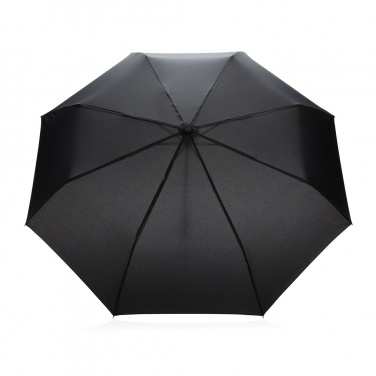 Logo trade promotional giveaways image of: 20.5" Impact AWARE™ RPET 190T Pongee bamboo mini umbrella