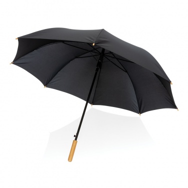 Logotrade promotional merchandise photo of: 27" Impact AWARE™ RPET 190T auto open bamboo umbrella