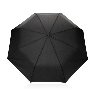 Logo trade promotional merchandise photo of: Kaycey 21" AWARE™ RPET Acacia wood mini auto open umbrella