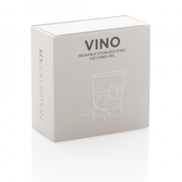 Logo trade corporate gift photo of: Re-usable stainless steel ice cubes 4pc