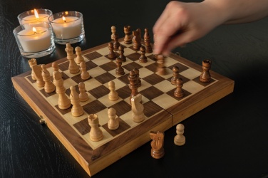 Logo trade advertising products picture of: Luxury wooden foldable chess set