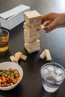 Logo trade corporate gifts picture of: Deluxe tumbling tower wood block stacking game