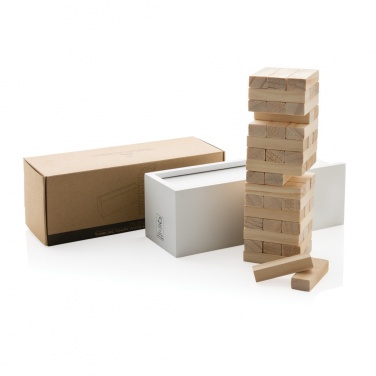 Logo trade promotional giveaway photo of: Deluxe tumbling tower wood block stacking game