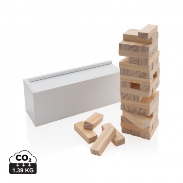 Logotrade promotional merchandise image of: Deluxe tumbling tower wood block stacking game