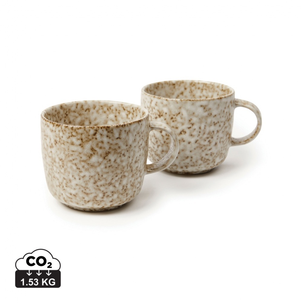 Logotrade promotional merchandise photo of: VINGA Nuvem stoneware mug, 2 pcs set
