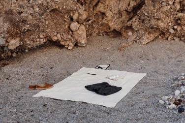 Logo trade promotional gifts picture of: VINGA Volonne AWARE™ recycled canvas picnic blanket