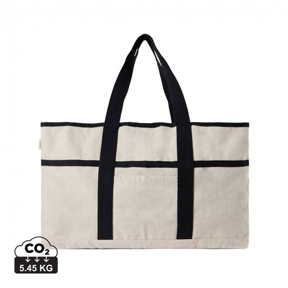 Logotrade promotional giveaway image of: VINGA Volonne AWARE™ recycled canvas beach bag