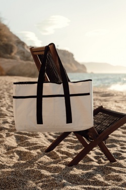 Logo trade promotional items image of: VINGA Volonne AWARE™ recycled canvas beach bag