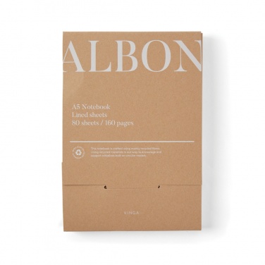 Logotrade promotional merchandise picture of: VINGA Albon GRS recycled felt notebook