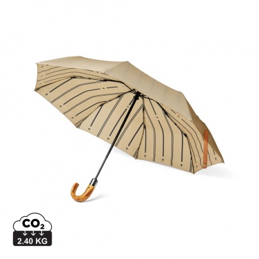 Logo trade business gift photo of: VINGA Bosler AWARE™ recycled pet 21" foldable umbrella