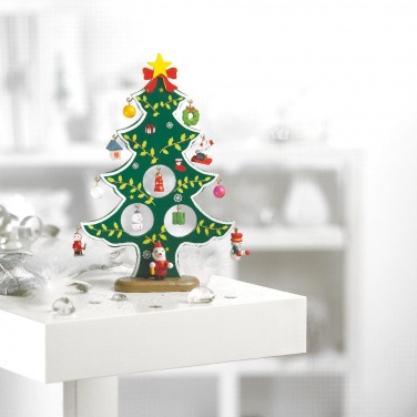 Logotrade promotional item picture of: Wooden xmas tree decoration