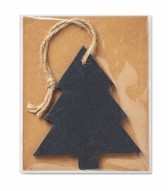 Logo trade promotional items picture of: Slate xmas hanger tree
