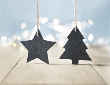 Logo trade promotional item photo of: Slate xmas hanger star
