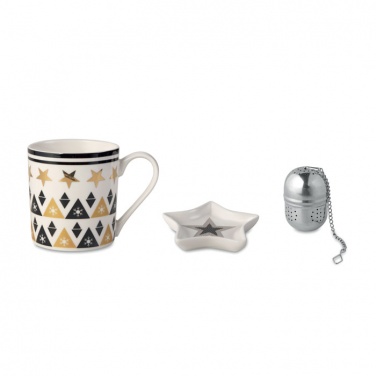 Logo trade business gift photo of: Mug mini plate filter in box