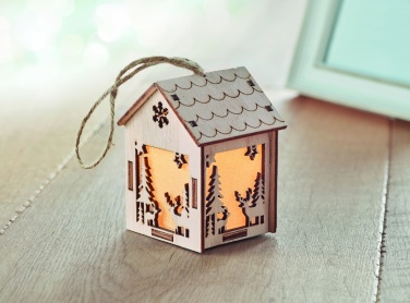 Logotrade promotional products photo of: MDF house with light