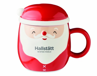 Logo trade advertising product photo of: Ceramic mug with lid 370 ml
