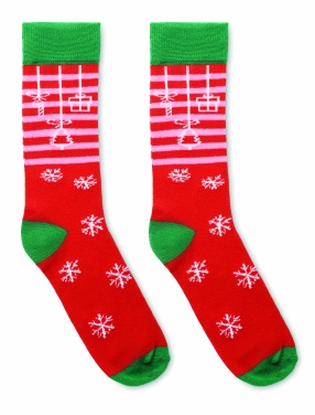 Logo trade promotional giveaways image of: Pair of Christmas socks L