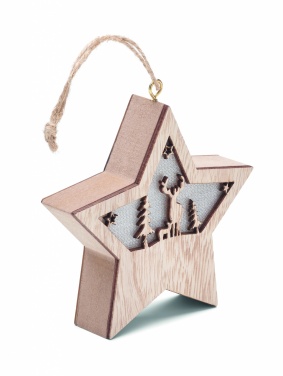 Logotrade advertising product image of: MDF star with light