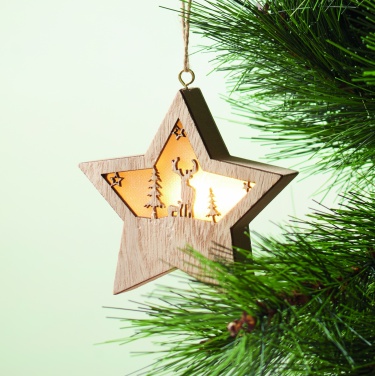 Logo trade promotional items picture of: MDF star with light