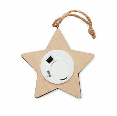 Logotrade advertising product picture of: Wooden weed star with lights