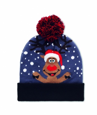 Logo trade promotional merchandise photo of: Christmas knitted beanie LED