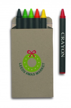 Logotrade advertising product picture of: Carton of 6 wax crayons