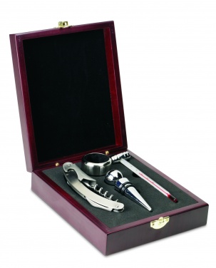 Logotrade corporate gift image of: Classic wine set in wooden box