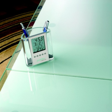 Logo trade promotional giveaway photo of: Pen holder with calendar