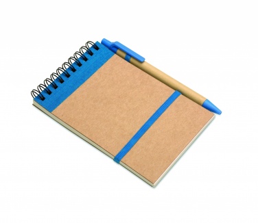 Logo trade promotional giveaway photo of: A6 recycled notepad with pen