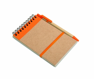 Logo trade promotional items picture of: A6 recycled notepad with pen
